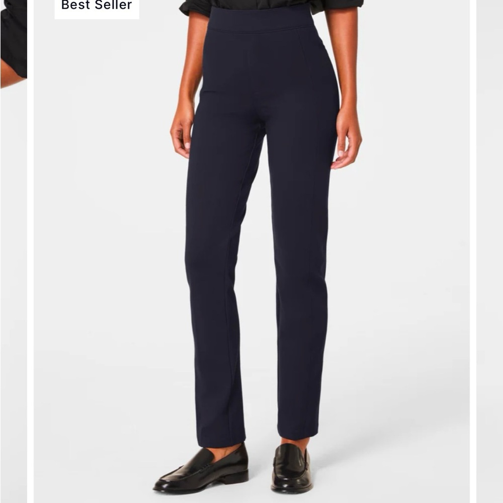 SPANX smooth, PerfectFit, Ponte Slim Straight Pant, color Navy, size medium